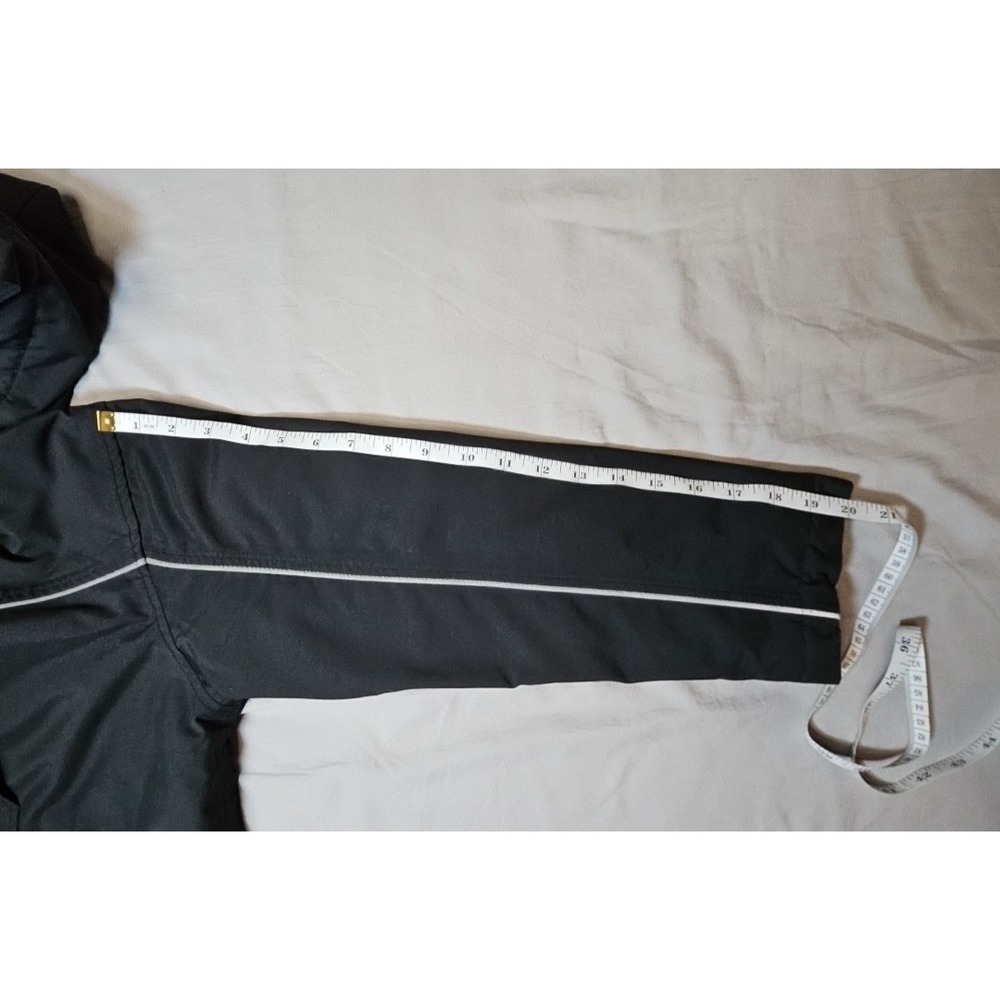 Berne Coastline Black Nylon Hooded Zip Up Fleece Lined Jacket Youth Kids Medium - Picture 5 of 9